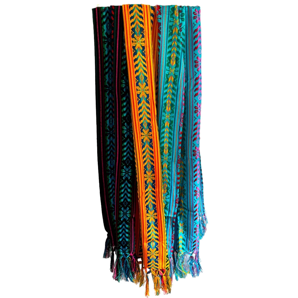 Mexican Serape Table Runner 76” Woven Fringe Boho Southwestern Fiesta Decor